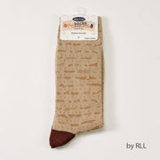 Rite Lite Socks Brown / One Size Matzah Pattern Adult Crew Socks