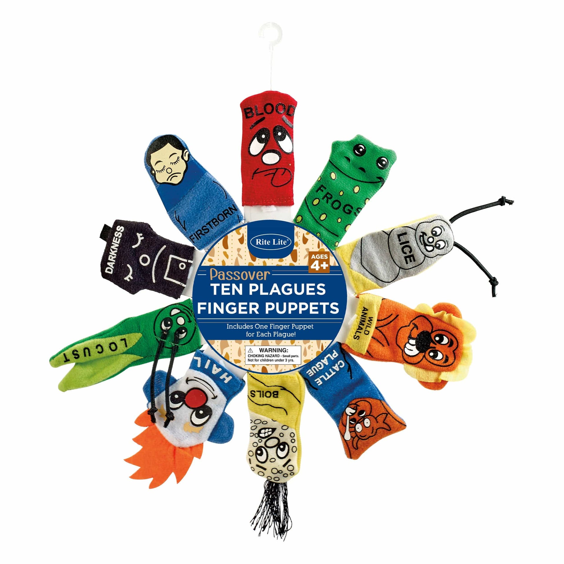 Rite Lite Toys Passover 10 Plagues Finger Puppets
