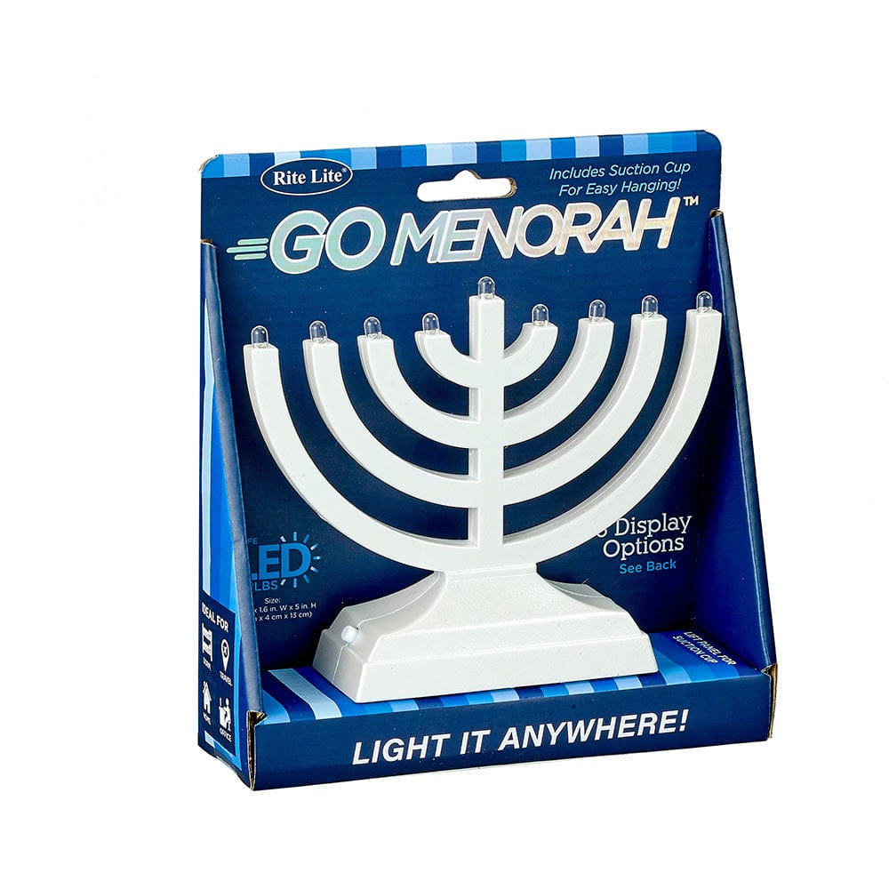 Rite Lite Menorahs Rambam Style "Go Menorah"™ - White