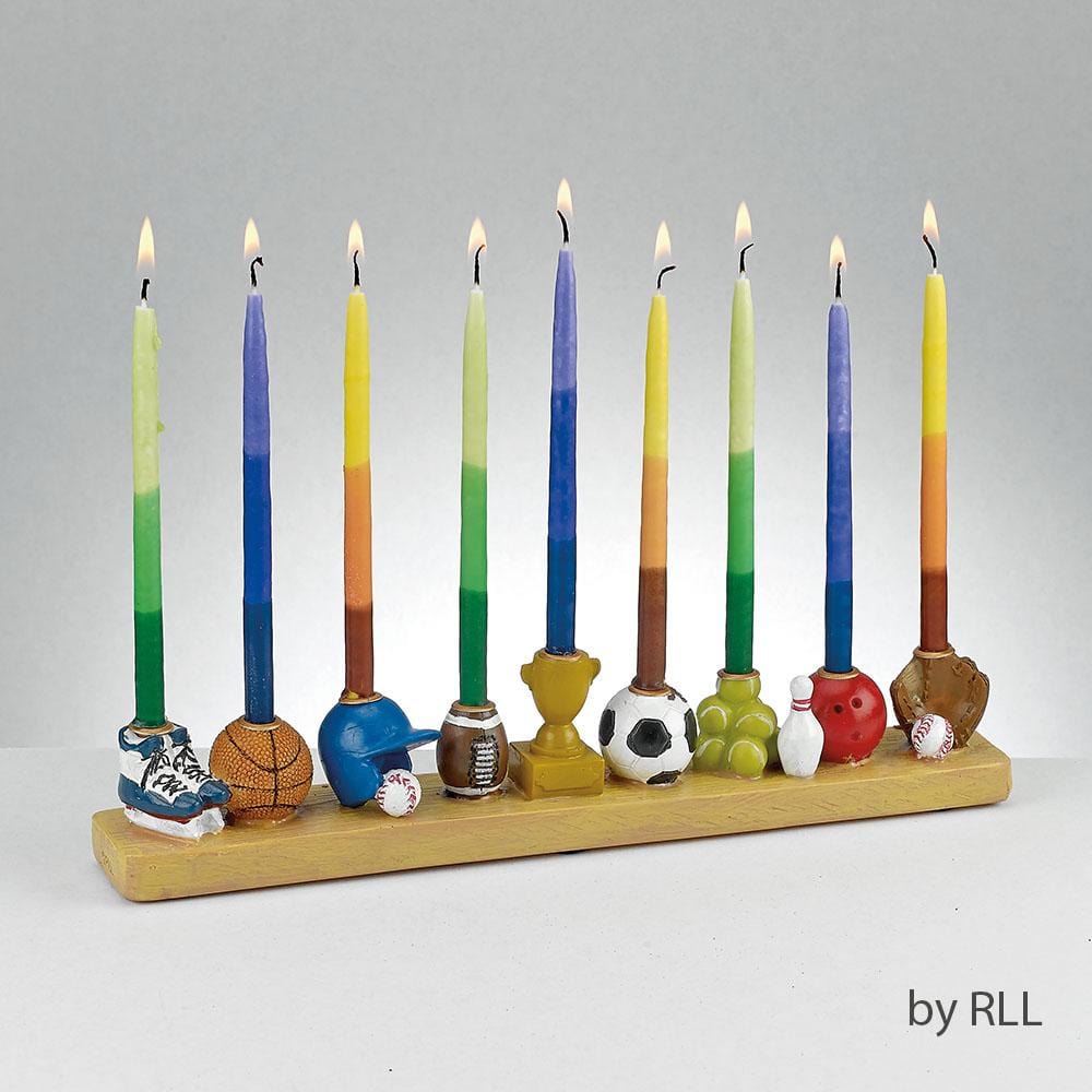 Rite Lite Menorahs Sports Hand-Painted Menorah