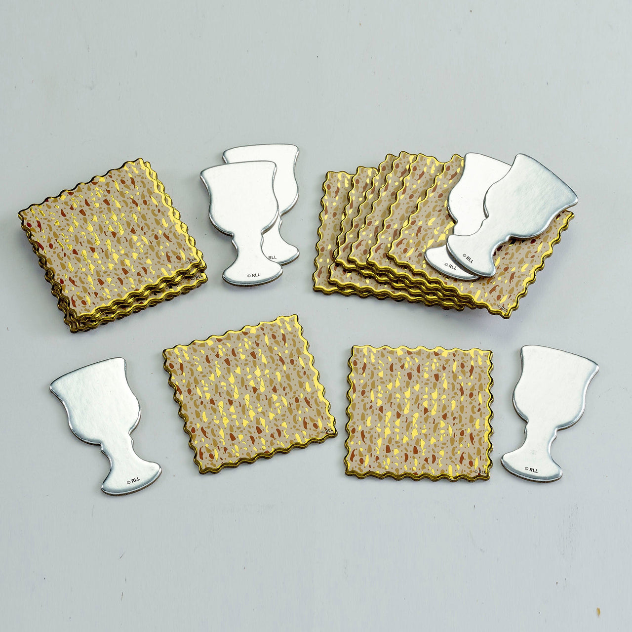 Rite Lite Placemat Passover Tablescatters - Matzahs and Wine Cups