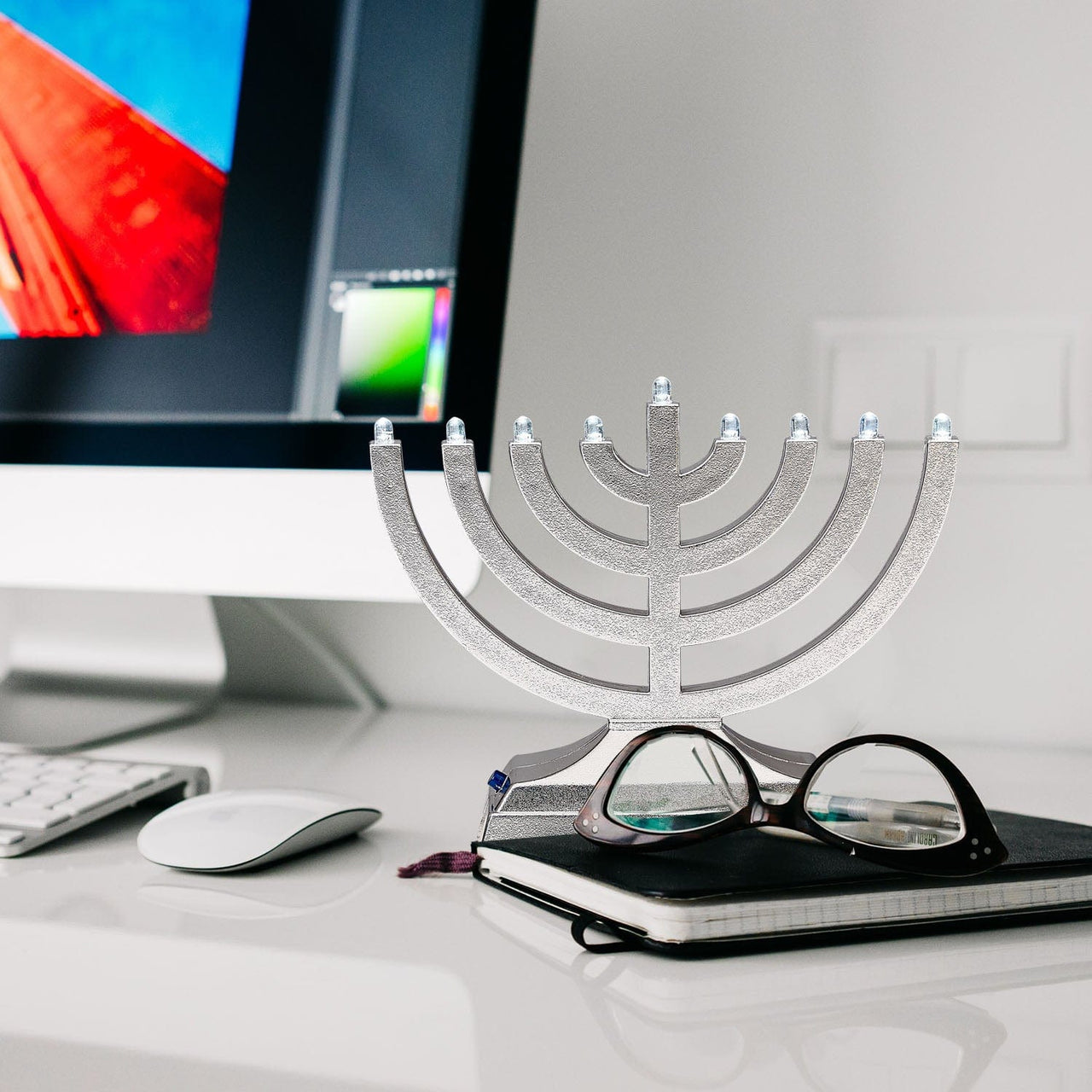 Rite Lite - Rambam Style "Go Menorah"™ - Silver - ModernTribe