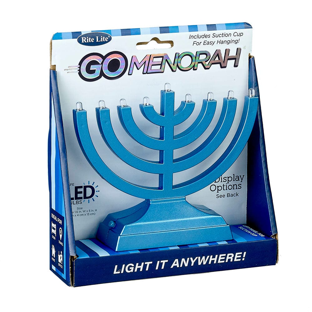 Rite Lite - Rambam Style "Go Menorah"™ - Metallic Blue - ModernTribe