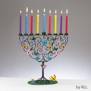 Rite Lite Menorahs Flowering Tree Hand-Crafted Metal Menorah