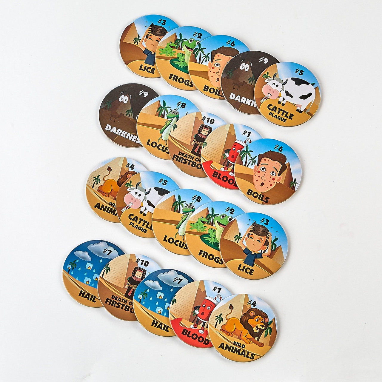 Rite Lite - Passover Tablescatters - Two Sets of 10 Plagues - ModernTribe