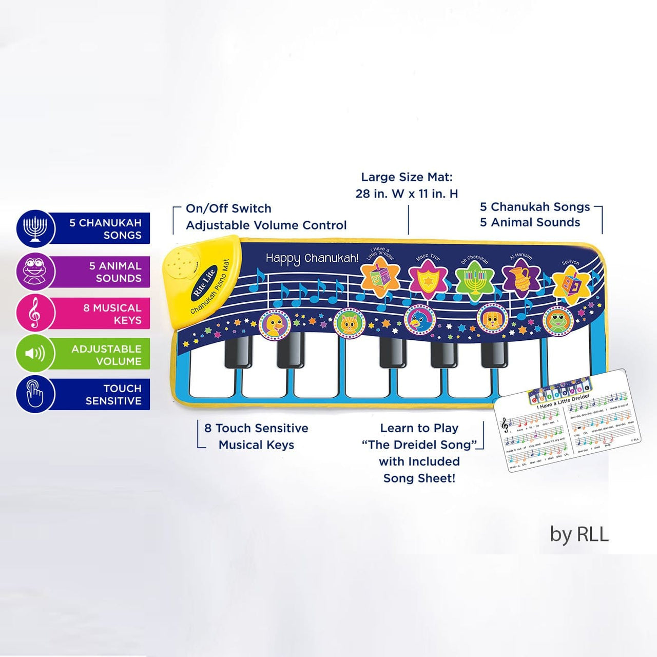 Rite Lite Toys Default Chanukah Piano Mat - Sings 5 Chanukah Songs
