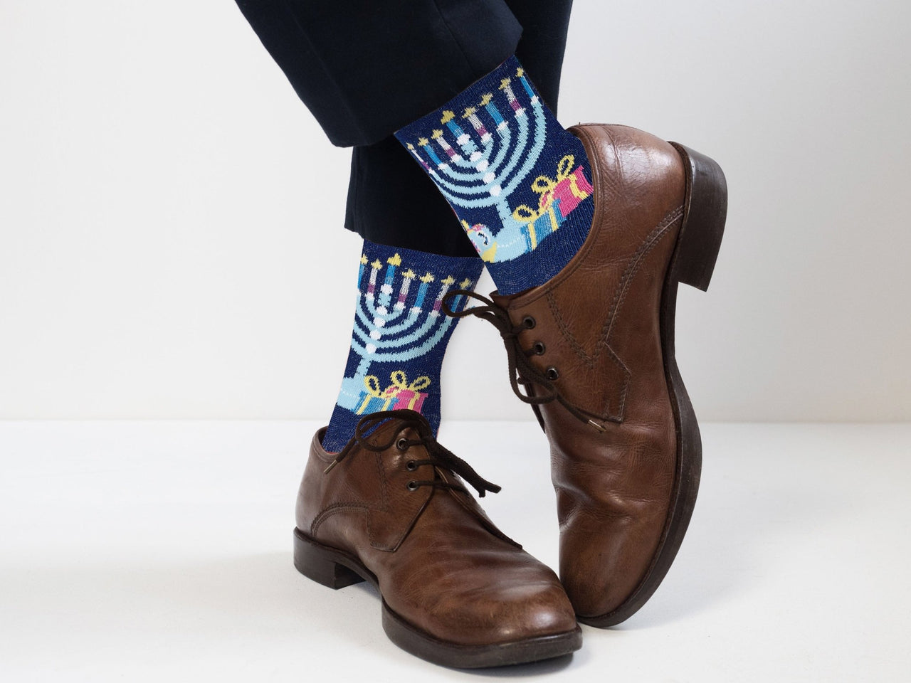 Rite Lite - Ugly Sweater Hanukkah Adult Crew Socks - ModernTribe