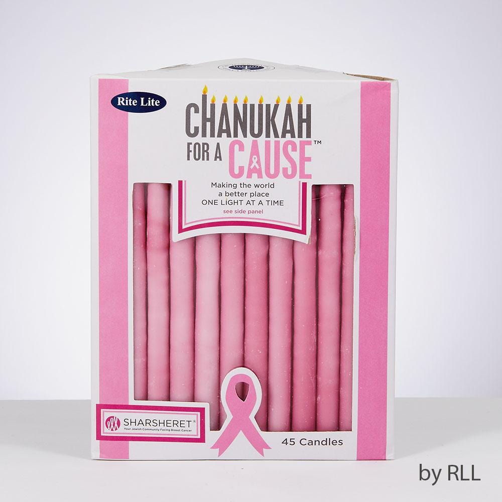 Rite Lite Hanukkah Candles Hanukkah Candles For a Cause - Breast and Ovarian Cancer