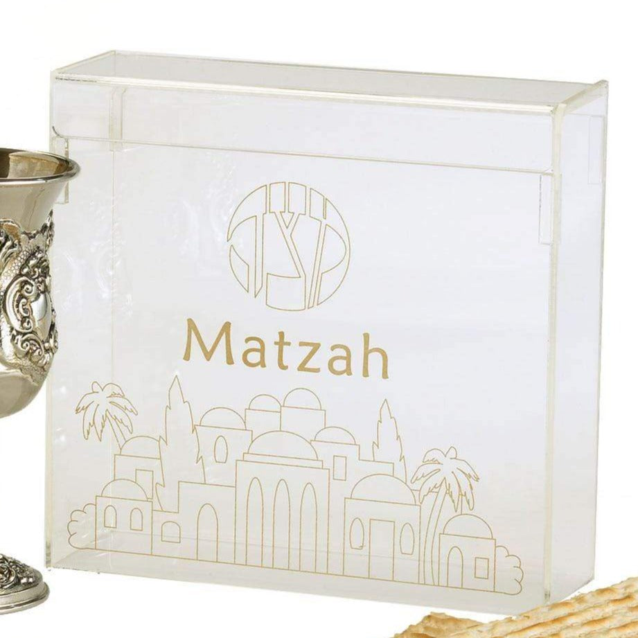 Rite Lite Matzah Plates Default Acrylic Flip Top Matzah Box