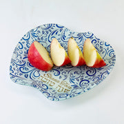 Rite Lite Apple Dishes Blue and Gold "Shana Tova" Apple Plate