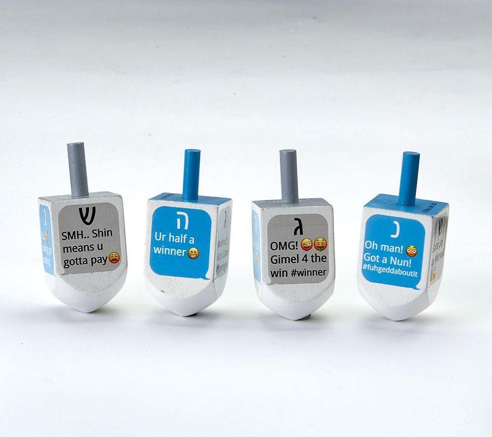 Rite Lite - Texting Wood Dreidels - ModernTribe