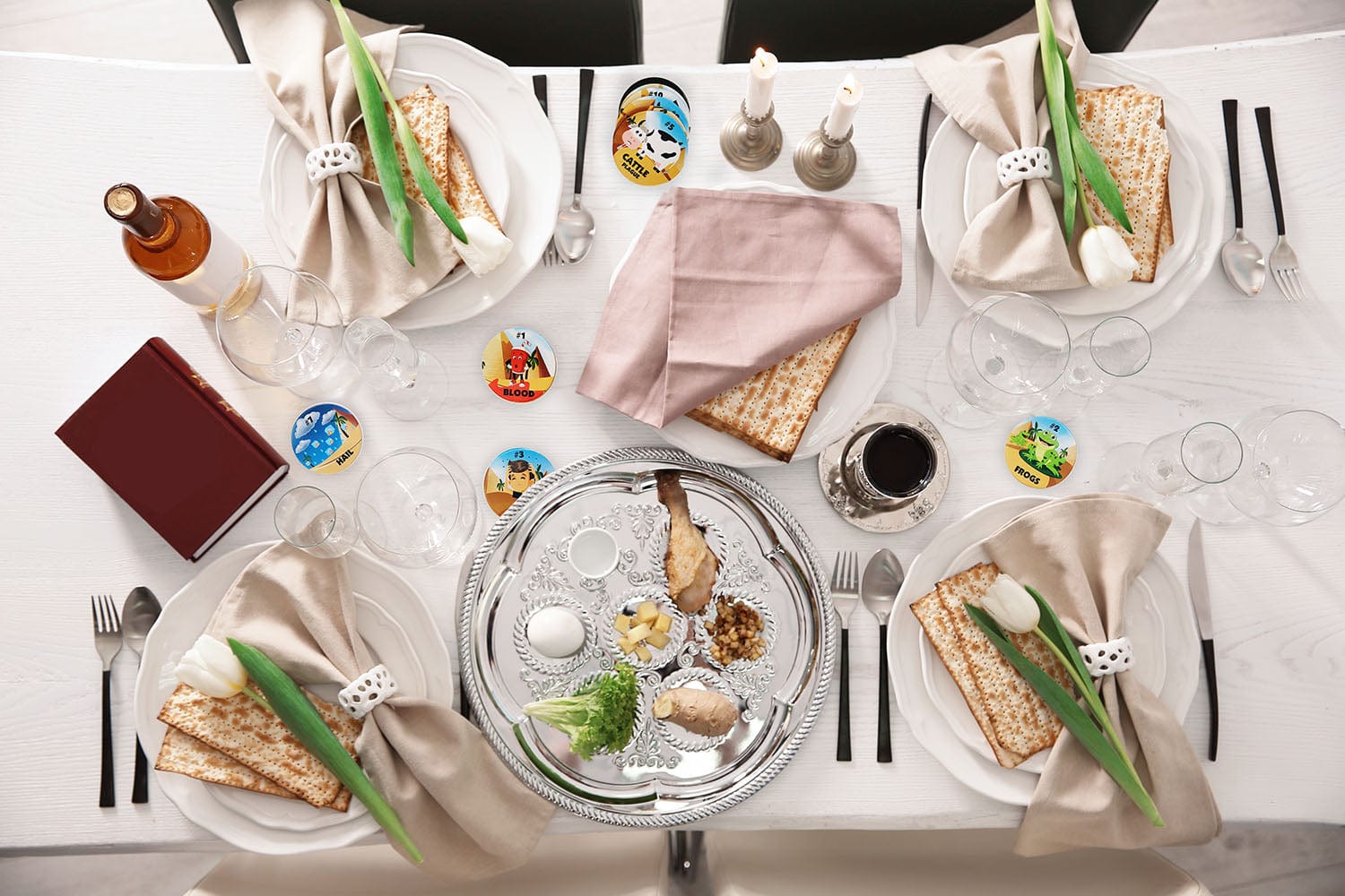 Rite Lite Placemat Passover Tablescatters - 2 Sets of 10 Plagues