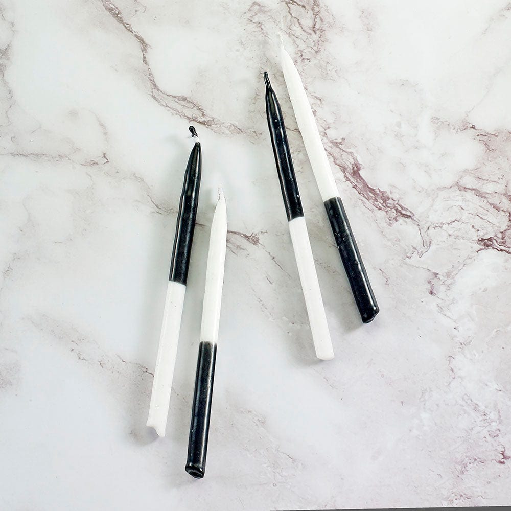 Rite Lite - Two - Tone Black and White Premium Hanukkah Candles - ModernTribe