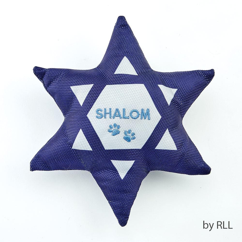 Rite Lite Pet Toys Chewdaica "Shalom" Star of David Squeaky Dog Toy