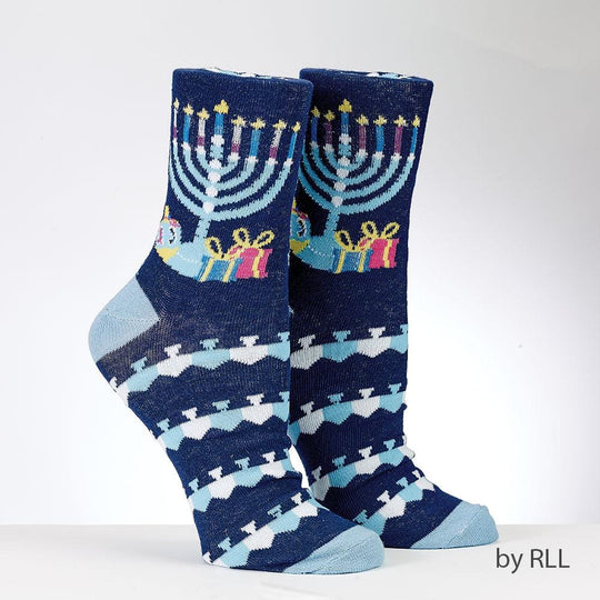 Ugly Sweater Hanukkah Adult Crew Socks