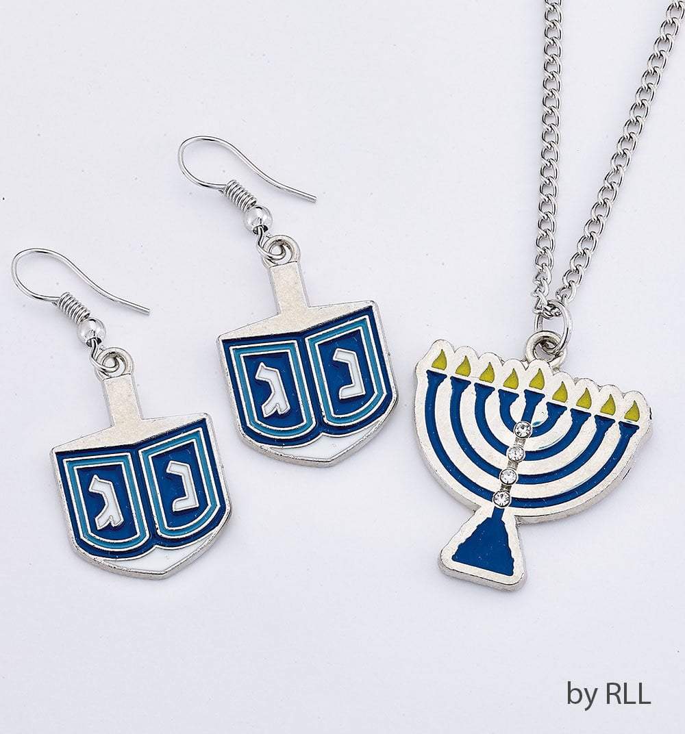 Rite Lite - Dreidel Earrings and Necklace Set - ModernTribe
