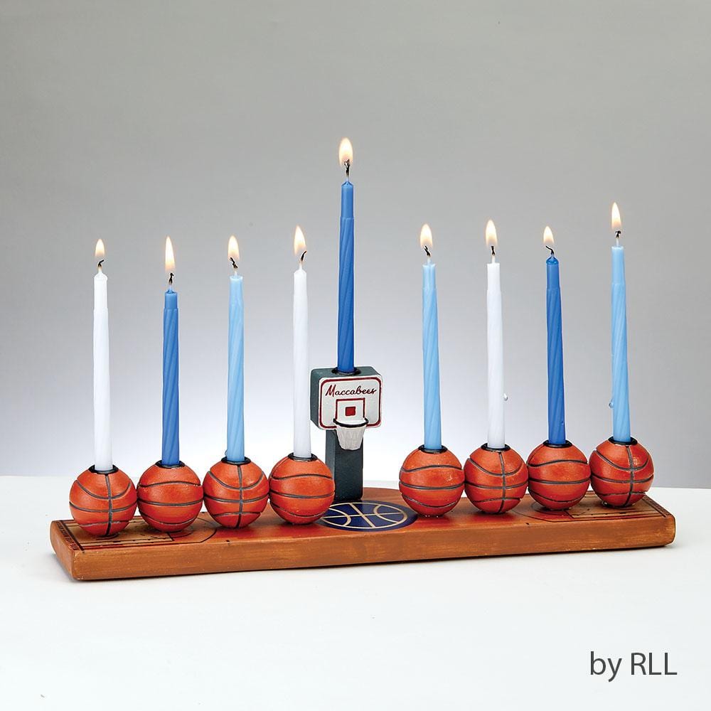 Rite Lite - Hand - Painted Basketball Menorah - ModernTribe
