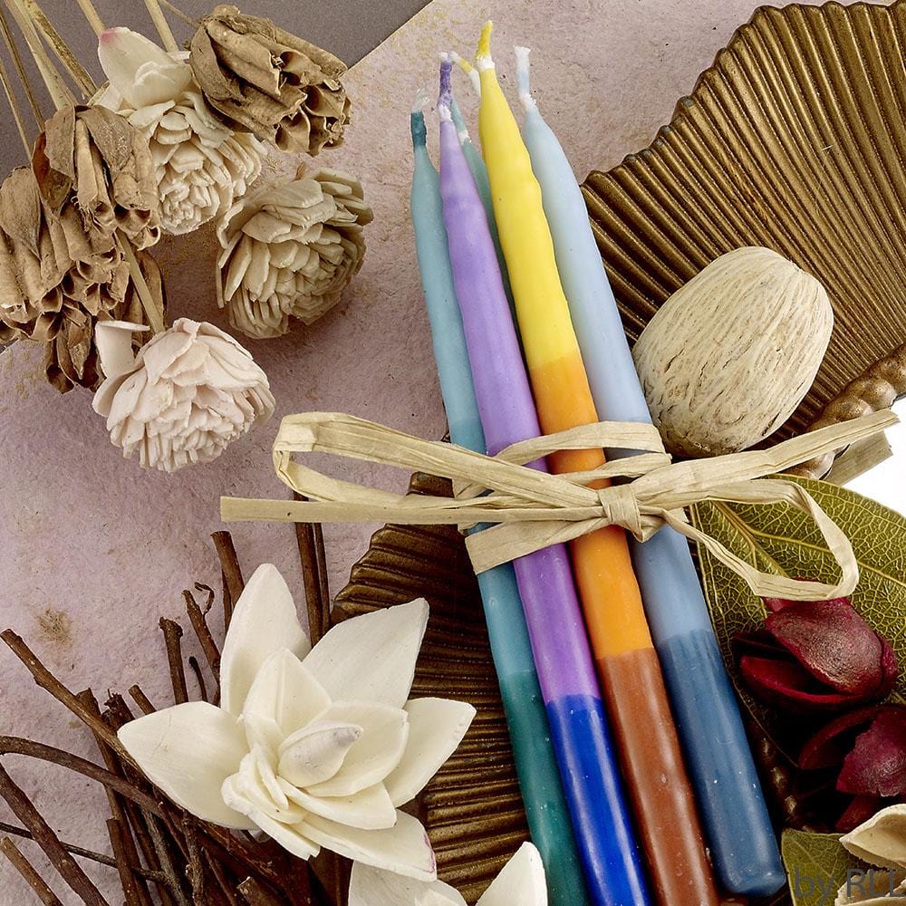 Rite Lite - Pure Vegetable Wax Chanukah Candles - Tricolor Multi - ModernTribe