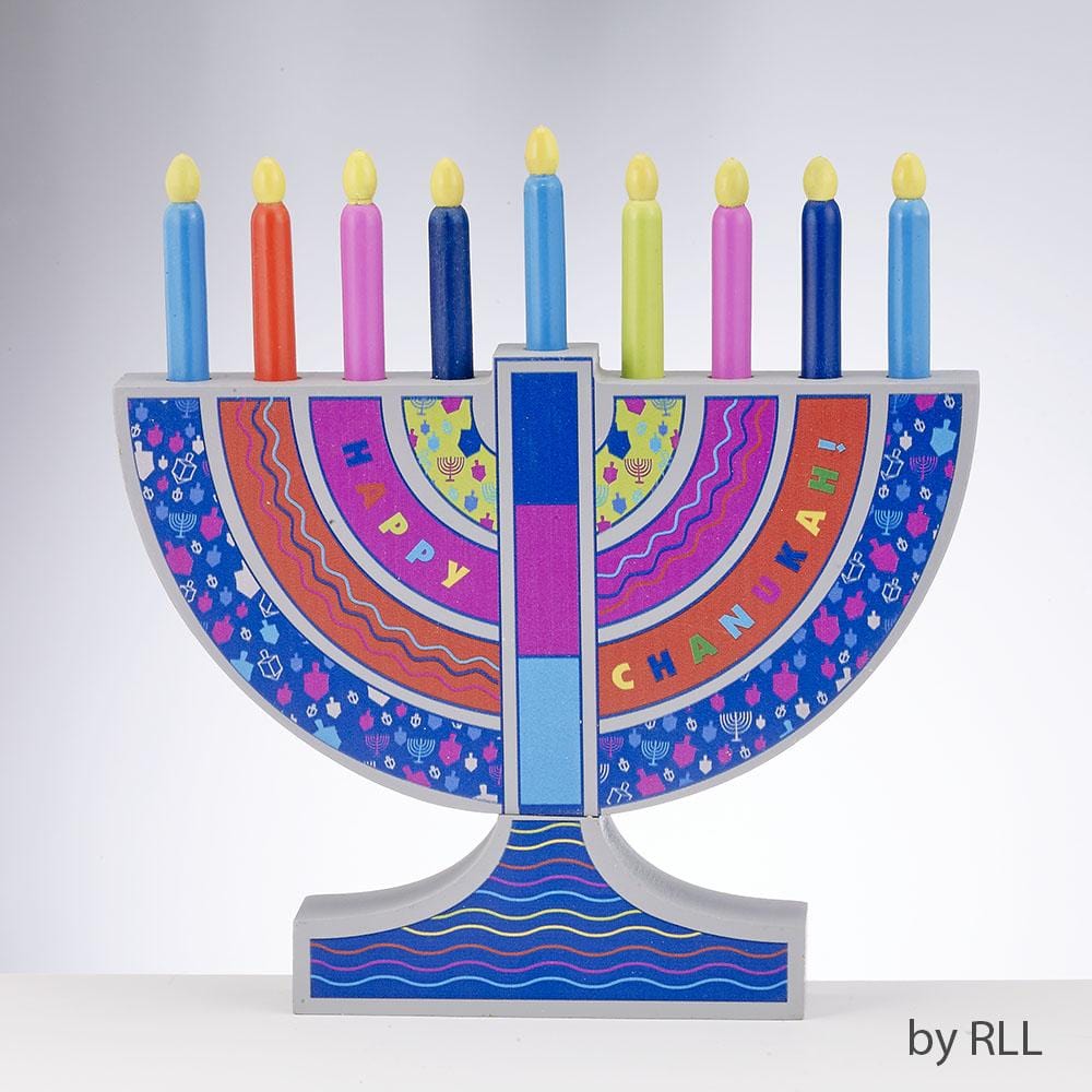 Rite Lite Toys My Play Wood Menorah with Removable Wood Candles