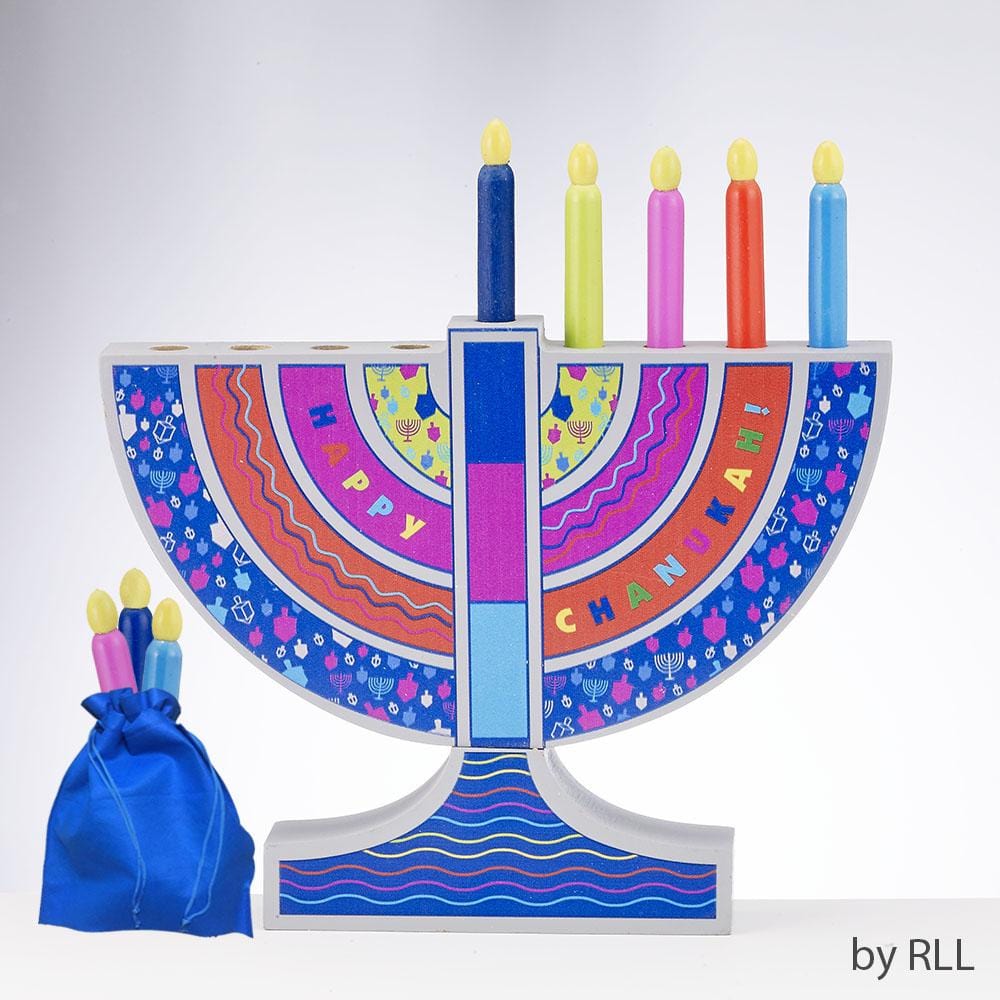 Rite Lite - My Play Wood Menorah with Removable Wood Candles - ModernTribe