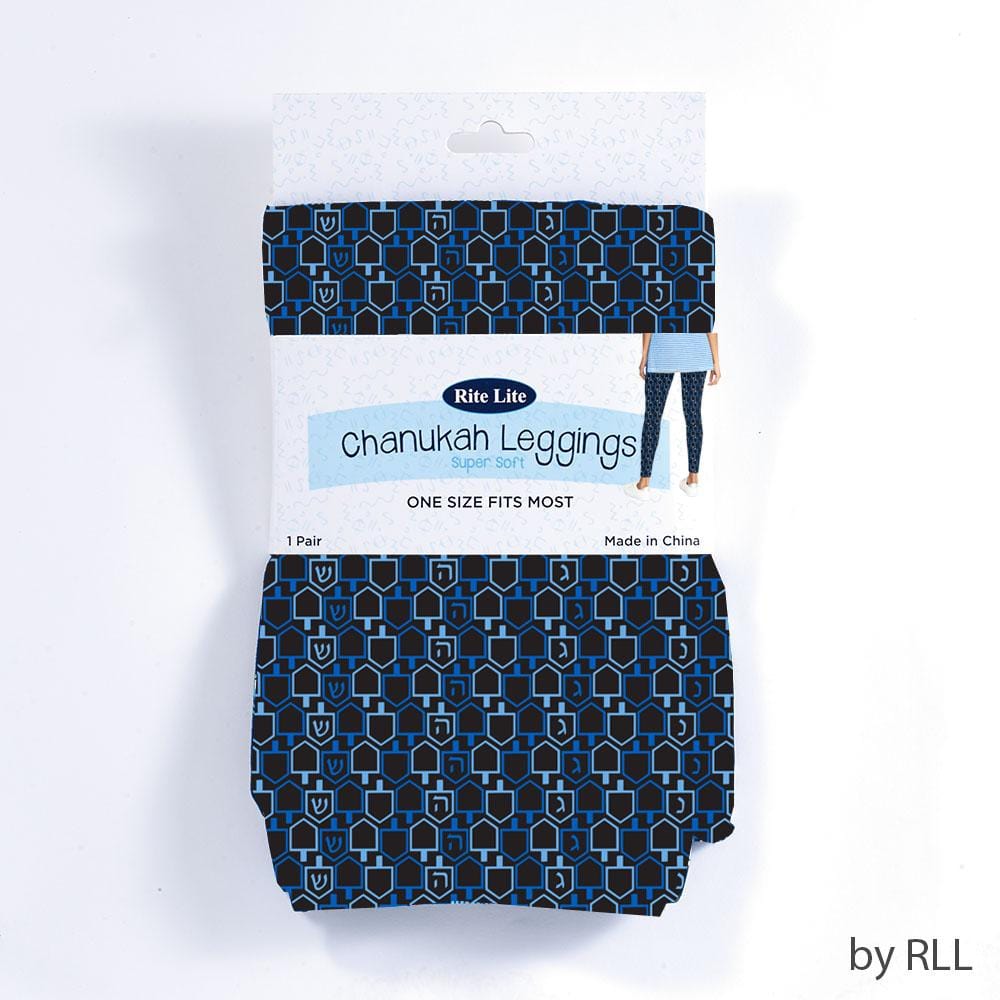 Midrash Manicures Leggings One size Dreidel Design Adult Hanukkah Leggings