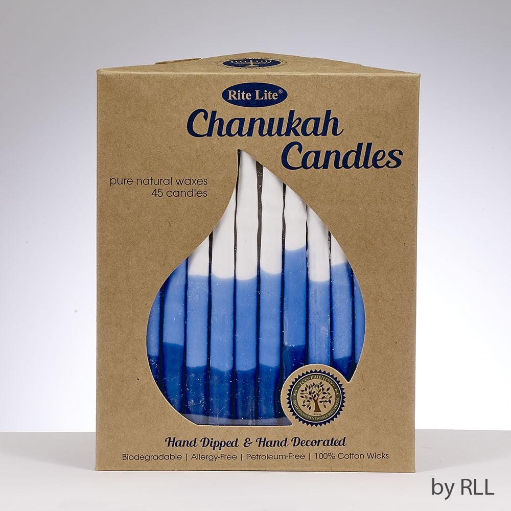 Rite Lite - Pure Vegetable Wax Chanukah Candles - Tricolor Blue and White - ModernTribe