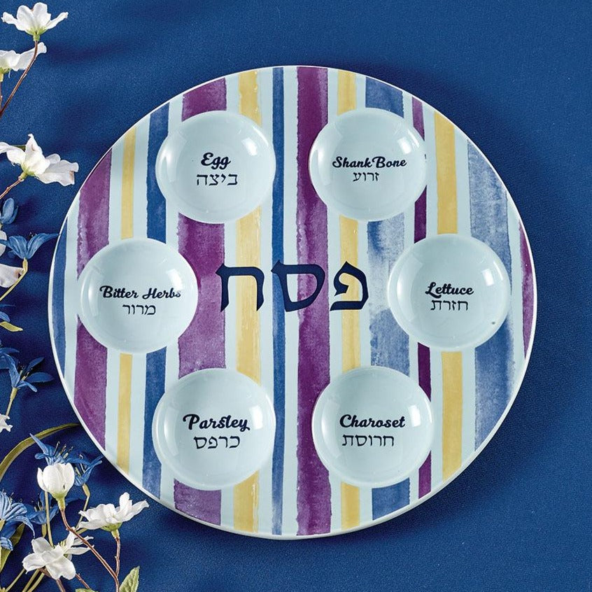Rite Lite Seder Plates Joseph’s Coat Ceramic Seder Plate