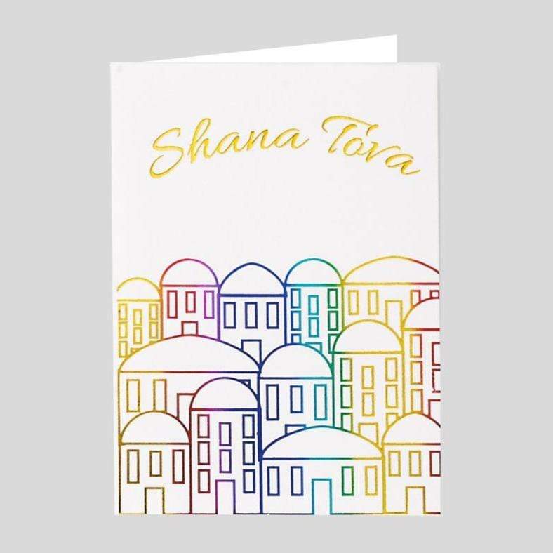 Rite Lite Cards Shana Tova Foil Greeting Cards, Box of 8