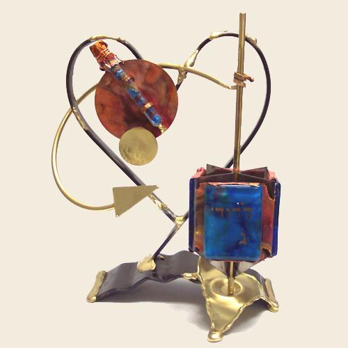 Gary Rosenthal - Wedding Dreidel with Shards Tube by Gary Rosenthal - ModernTribe