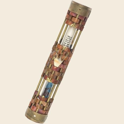 Gary Rosenthal - Woven Wedding Mezuzah by Gary Rosenthal - Brass - ModernTribe