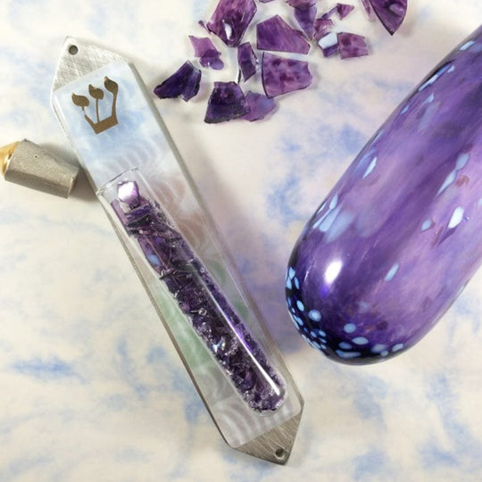 Sands Pastel Wedding Shards Mezuzah by Beames