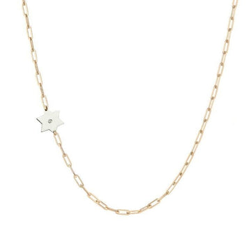 Miriam Merenfeld Jewelry Necklaces Sterling Silver Paperclip Star of David Necklace - Gold-Plated or Sterling Silver