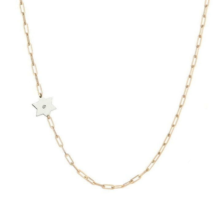 Miriam Merenfeld Jewelry Necklaces Sterling Silver Paperclip Star of David Necklace - Gold-Plated or Sterling Silver