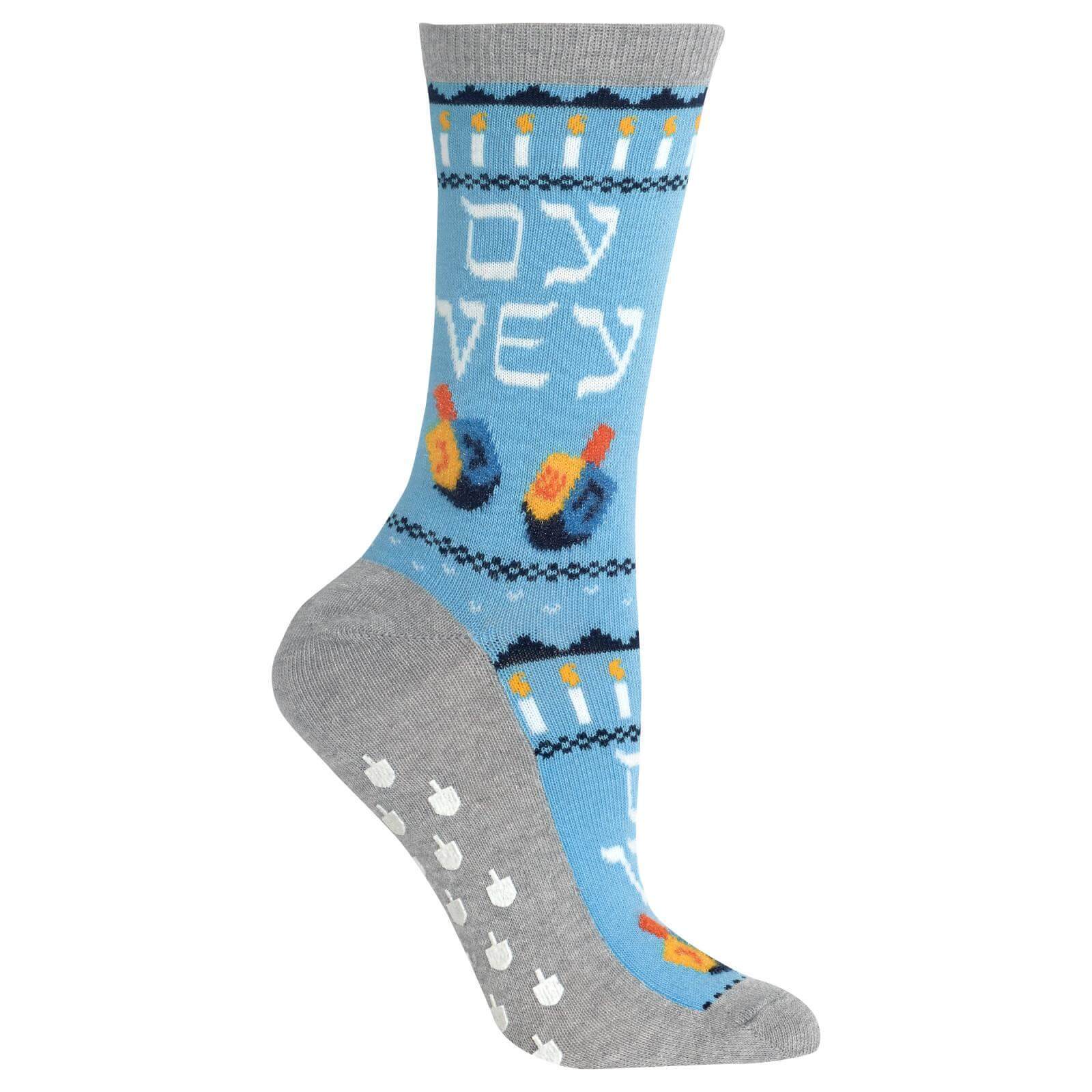 Hot Sox Socks Blue / One Size Women's Oy Vey Non Skid Crew Socks