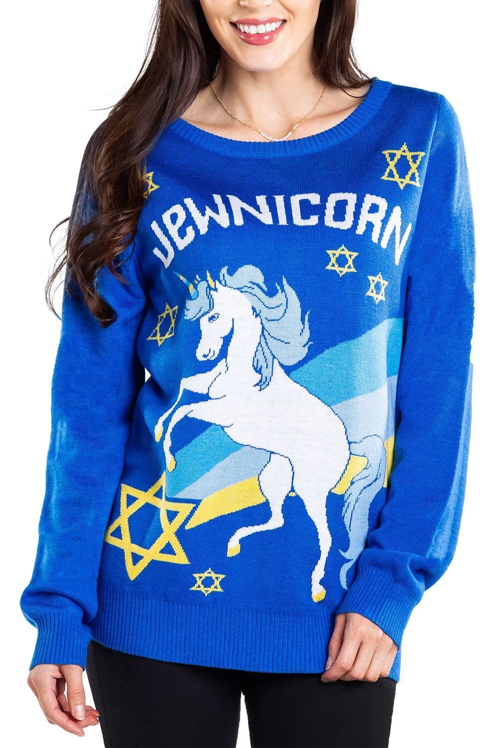 Tipsy Elves - Women's Jewnicorn Sweater - by Tipsy Elves - ModernTribe