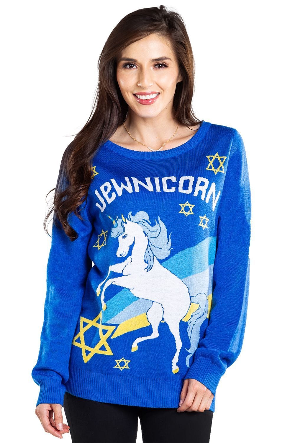 Tipsy Elves Sweaters Women's Jewnicorn Sweater - by Tipsy Elves