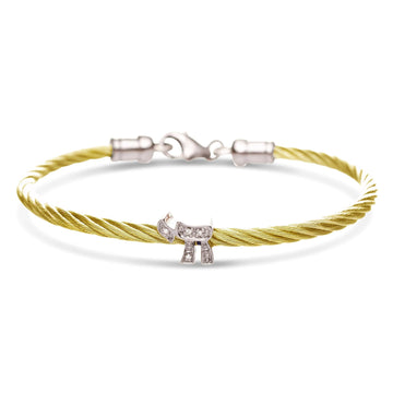 Alef Bet - Chai Diamond Stacking Cable Bracelets - Rose Gold, Gold, Silver or Black - ModernTribe