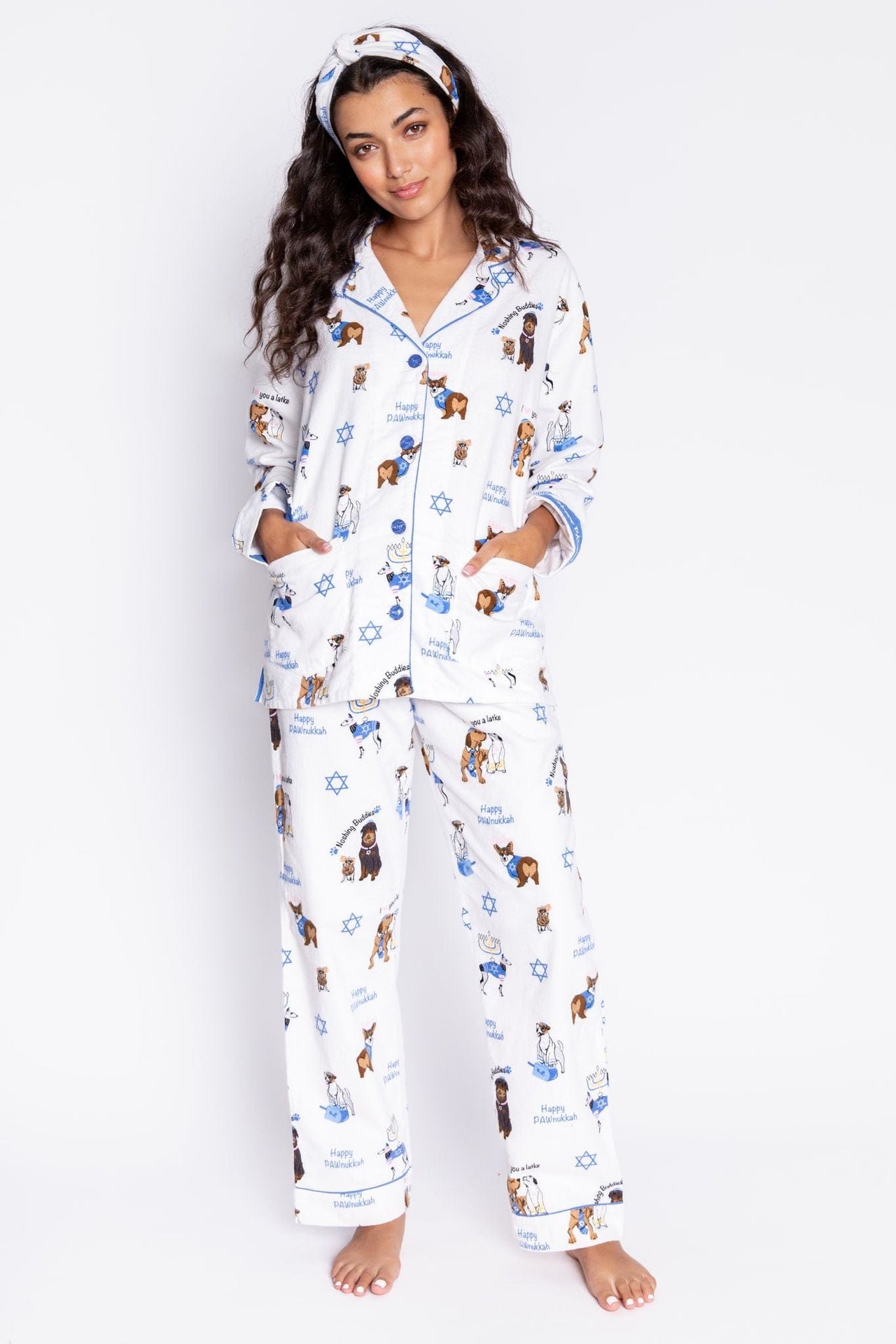 PJ Salvage - Happy Pawnukkah Hanukkah Pajamas Set by P.J. Salvage - (XS - XL) - ModernTribe