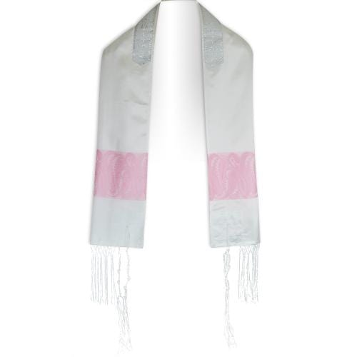 Zion Tallis - White and Pink Paisley Tallis - ModernTribe