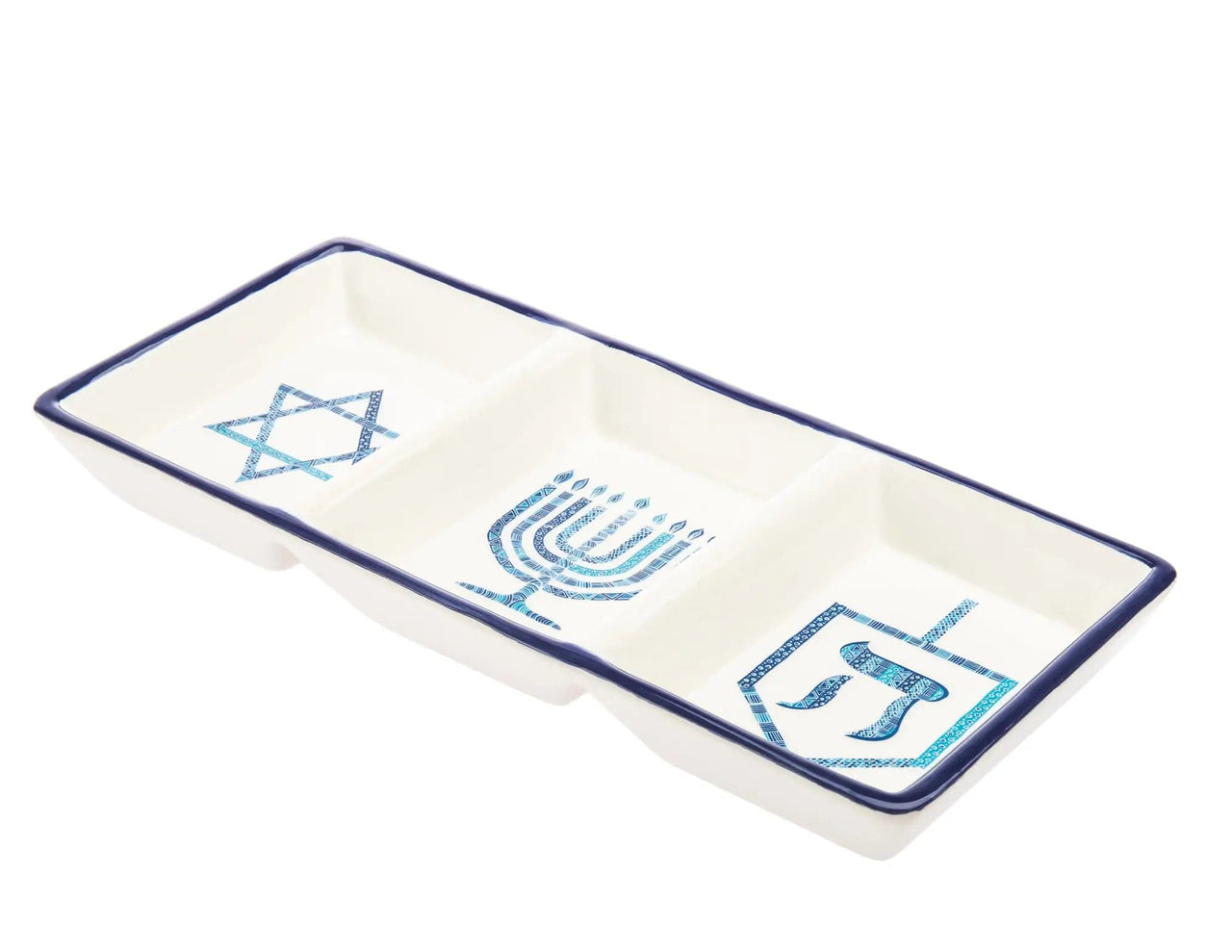 Godinger Serving Pieces Hanukkah 3 Section Tray