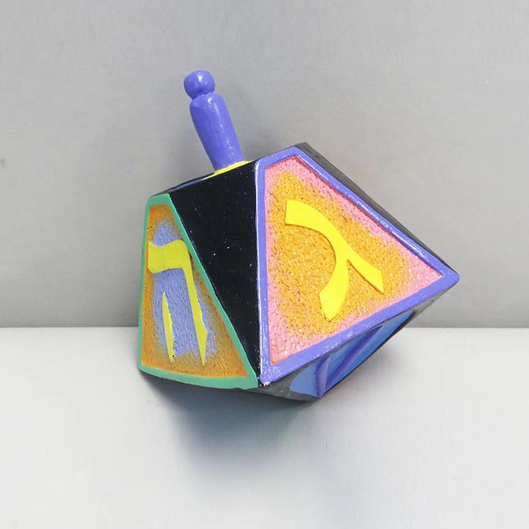 Rite Lite - Multicolor Clay Dreidel - 4" Purple Top - ModernTribe