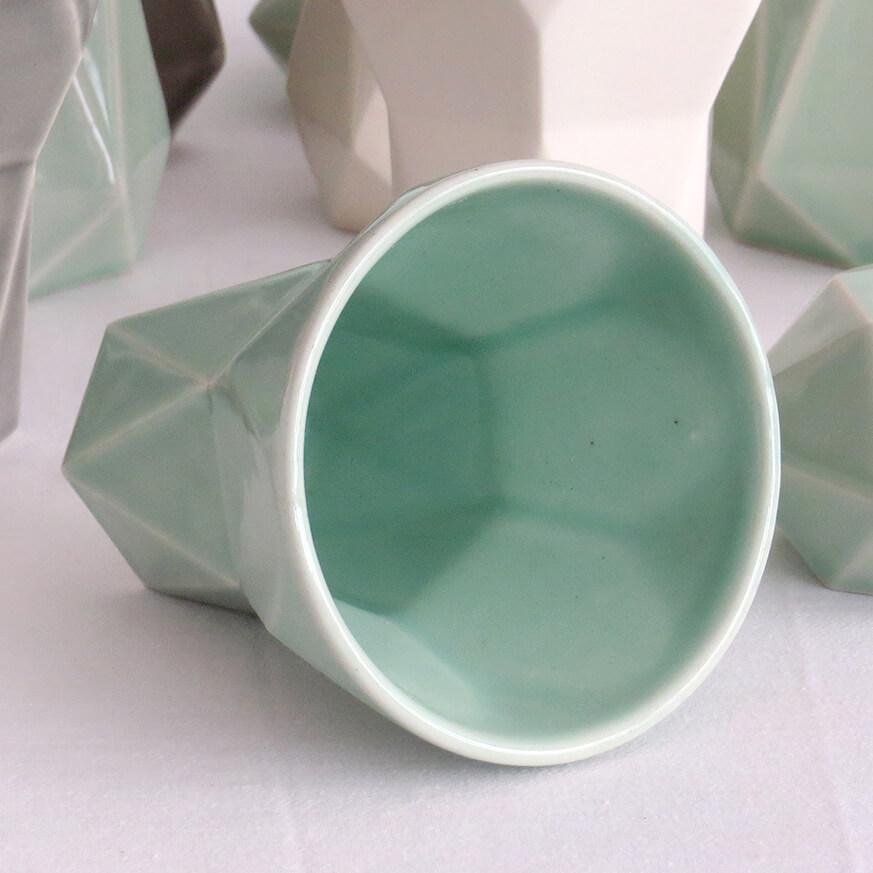 Studio Armadillo - Hexagon Aqua Shabbat Kiddush Cup - ModernTribe