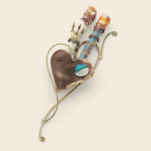 Gary Rosenthal - Double Tubed Copper Wedding Mezuzah by Gary Rosenthal - ModernTribe