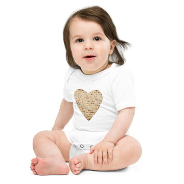 ModernTribe Onesies Matzah Heart Baby Onesie