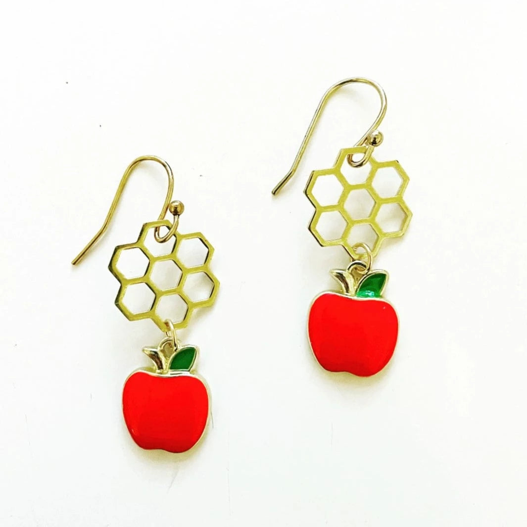 Stitch and Stone Earrings Multi Apples and Honey Dangle Earrings
