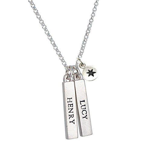 Emily Rosenfeld - Loved - Ones Names Bar Sterling Silver Necklace in English or Hebrew - 1, 2, or 3 Names - ModernTribe