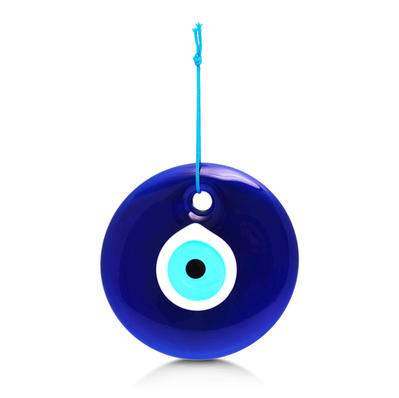 Alef Bet - Evil Eye Glass Wall Hanging - Silver, Gold or Blue Border - ModernTribe