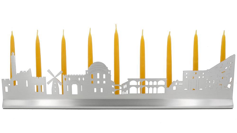 Valerie Atkisson - Jerusalem Skyline Menorah - ModernTribe