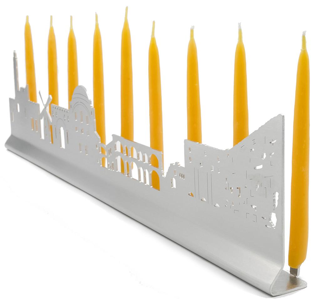 Valerie Atkisson - Jerusalem Skyline Menorah - ModernTribe