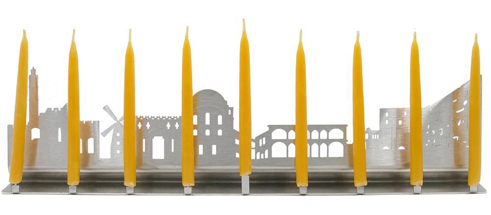 Valerie Atkisson - Jerusalem Skyline Menorah - ModernTribe